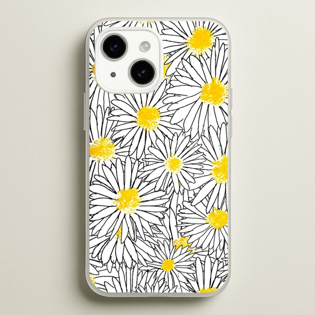 Cute Daisy Pattern - Floral Phone Case for iPhone 14 Plus