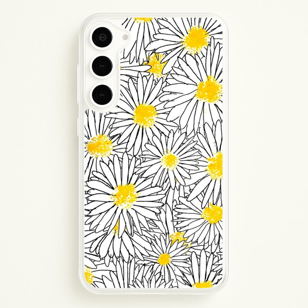Cute Daisy Pattern - Floral Phone Case for Galaxy S23 Plus