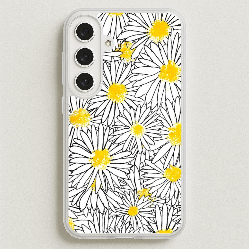 Cute Daisy Pattern Phone Case for Galaxy S25FE