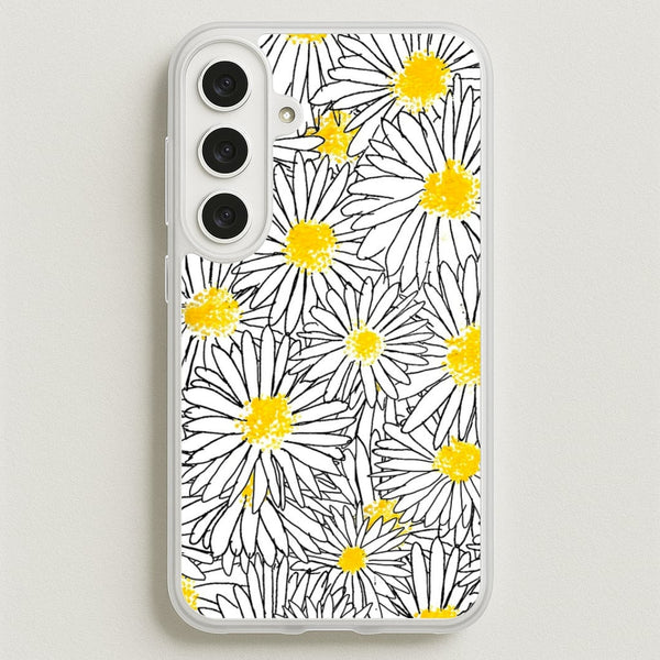 Cute Daisy Pattern Phone Case for Galaxy S25FE