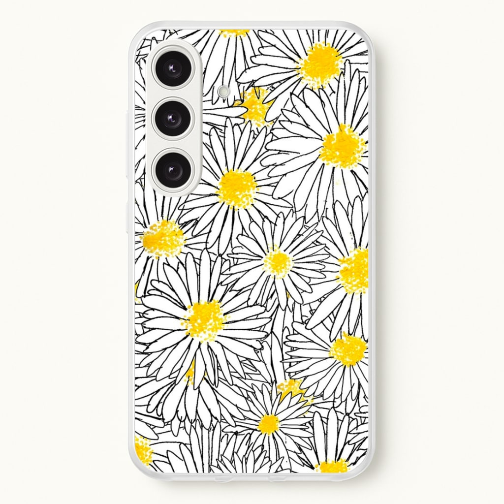 Cute Daisy Pattern - Floral Phone Case for Galaxy S25