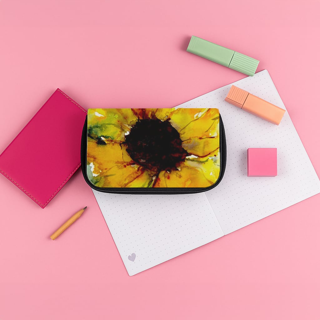 Watercolour Sunflower Pencil Case