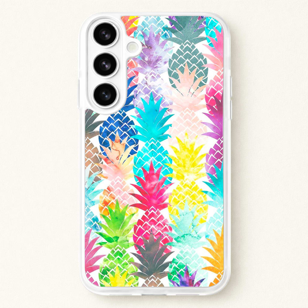 Watercolour Pineapple Pattern Phone Case for Galaxy S26 Plus