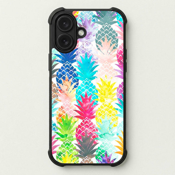Watercolour Pineapple Pattern Phone Case — Bumper case