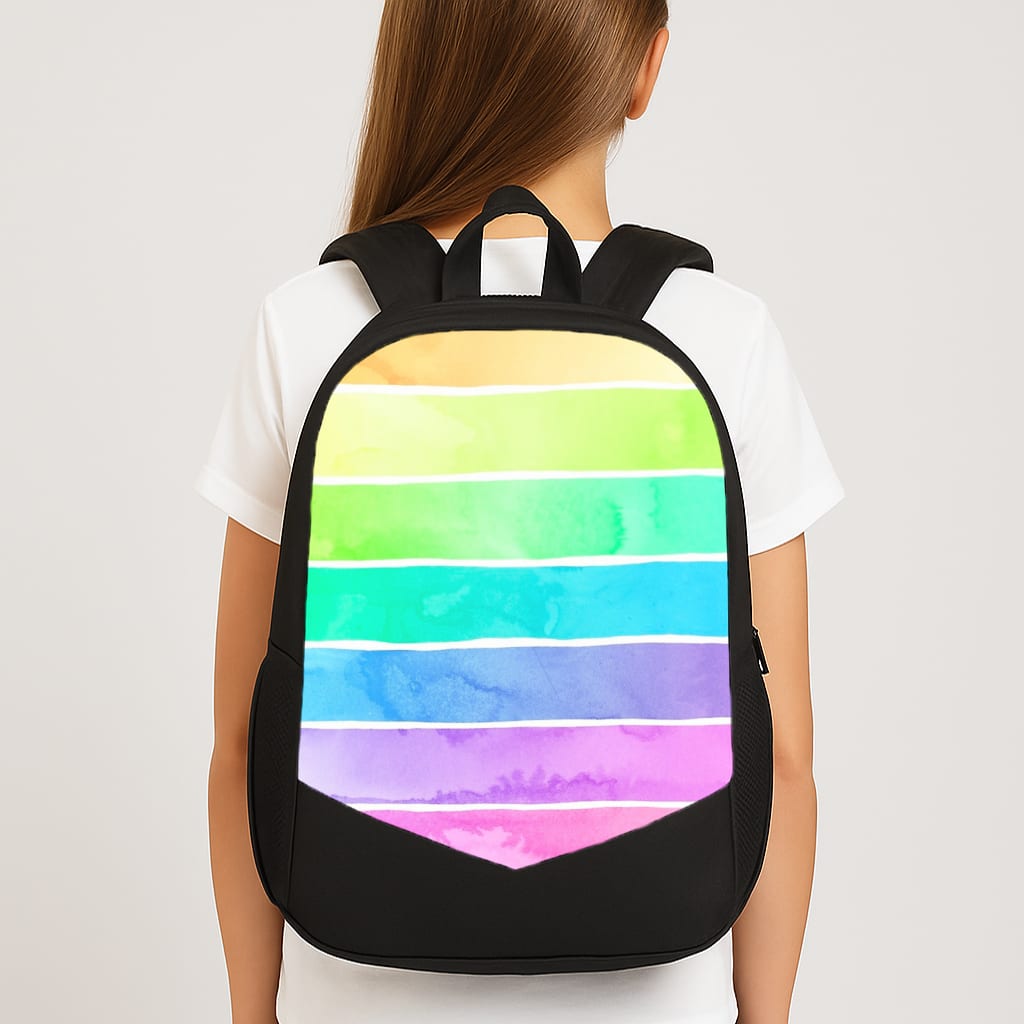 Summer Sorbet Stripes Large School Bag