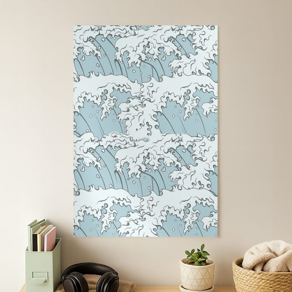 Japanese Waves Poster