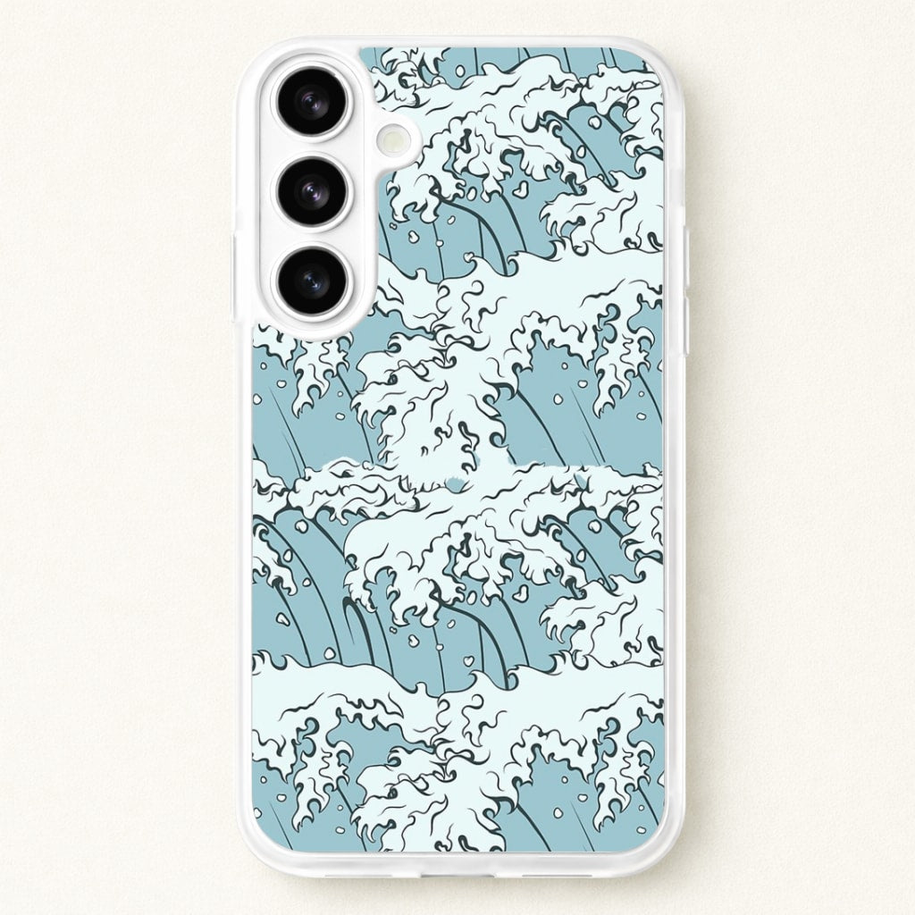 Japanese Waves Phone Case for Galaxy S26 Plus
