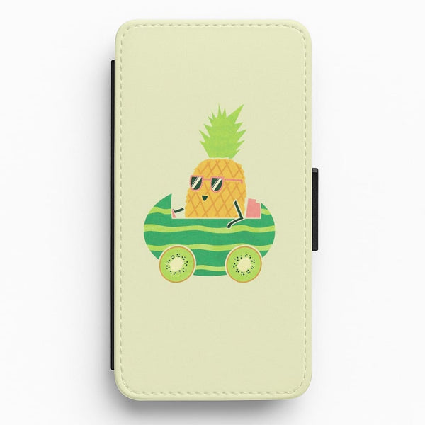 Summer Drive Pineapple Flip Wallet Phone Case