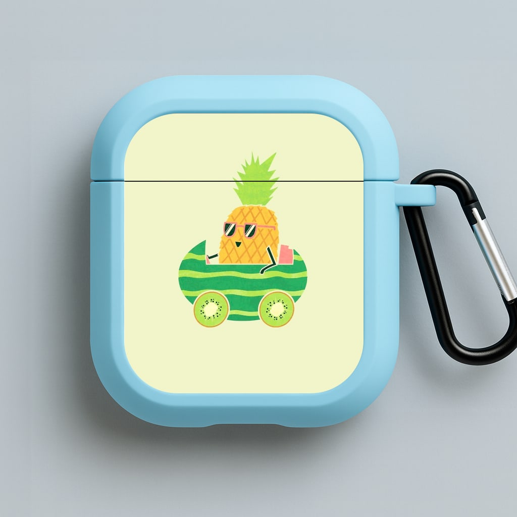 Summer Drive Pineapple Blue AirPods Case