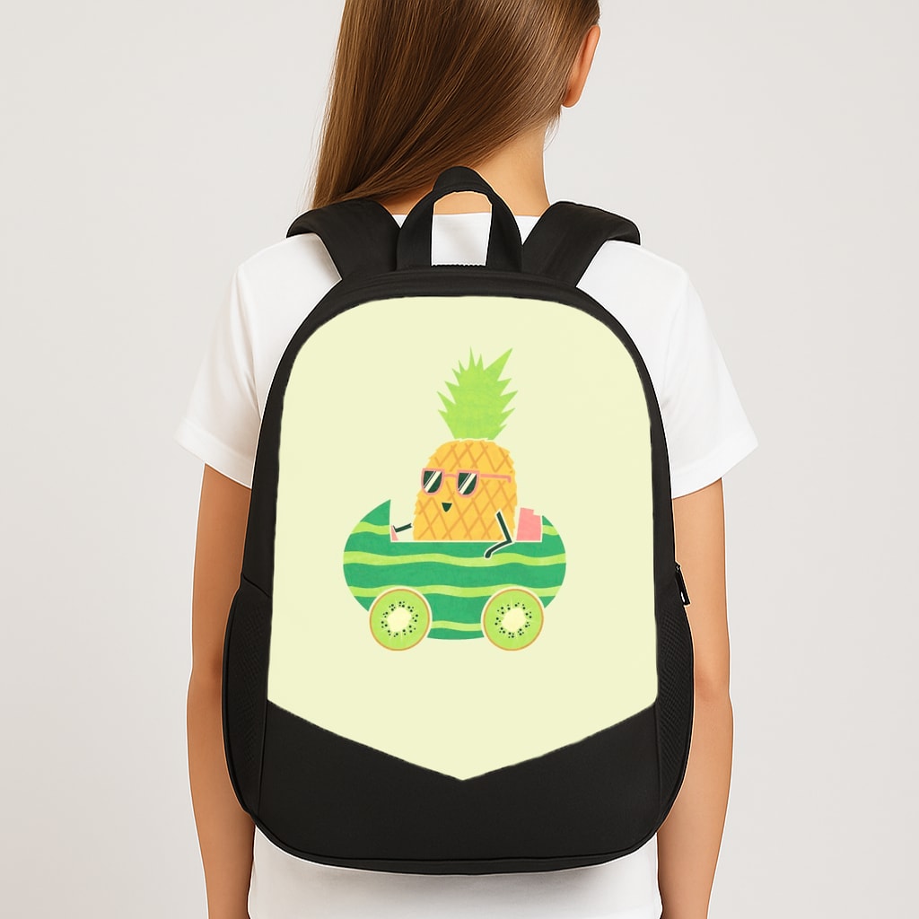 Summer Drive Pineapple Large School Bag