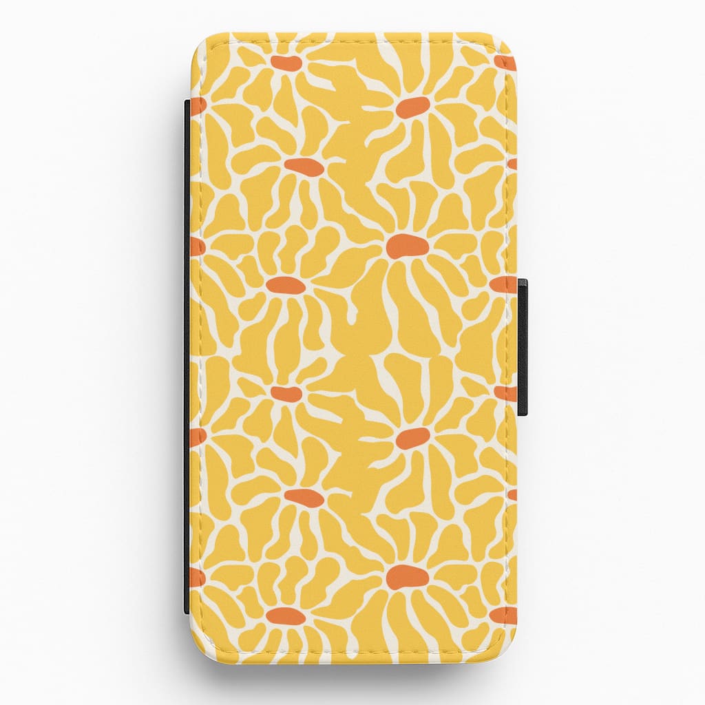 Yellow Flowers - Summer Flip / Wallet Phone Case