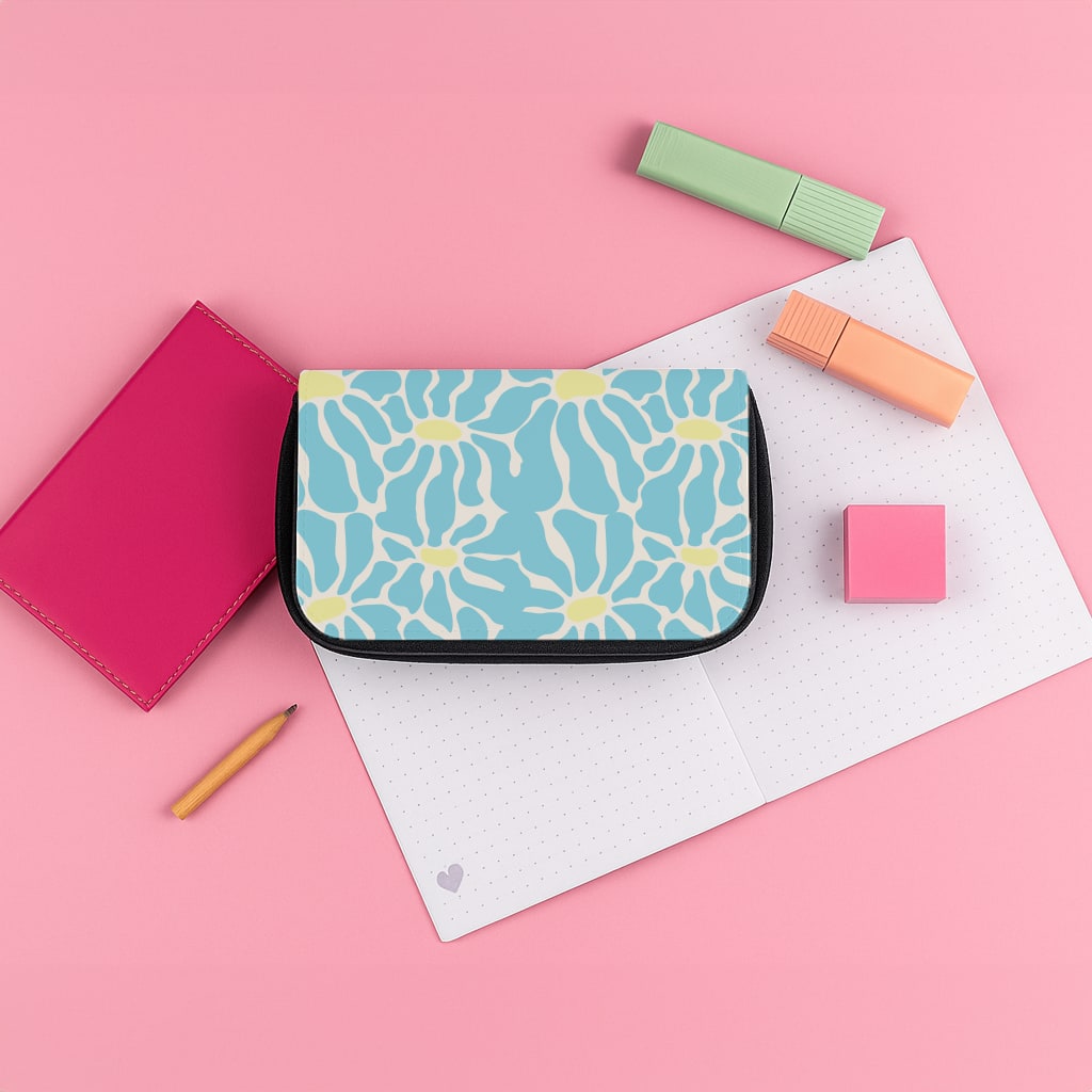 Blue Flowers - Summer Pencil Case