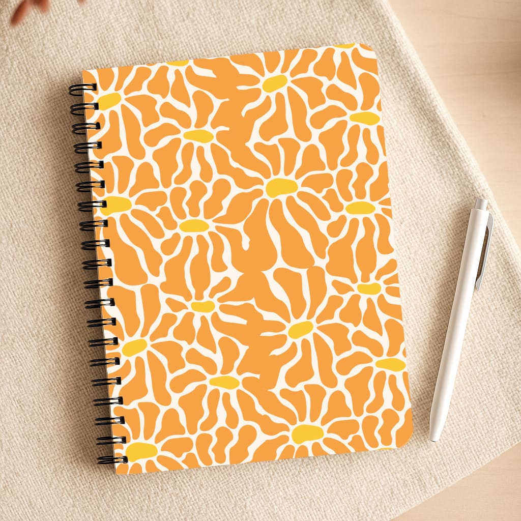 Orange Flowers - Summer Notepad