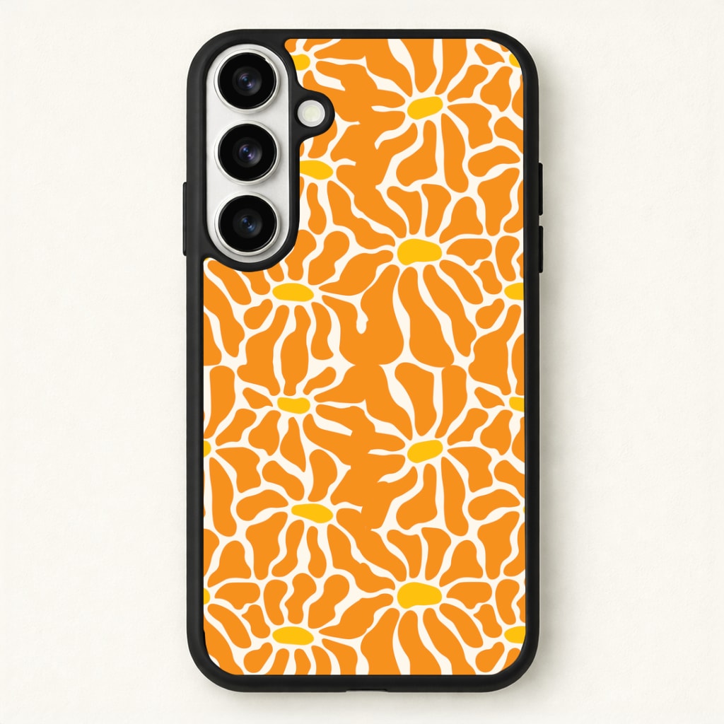 Orange Flowers - Summer Phone Case for Galaxy S26