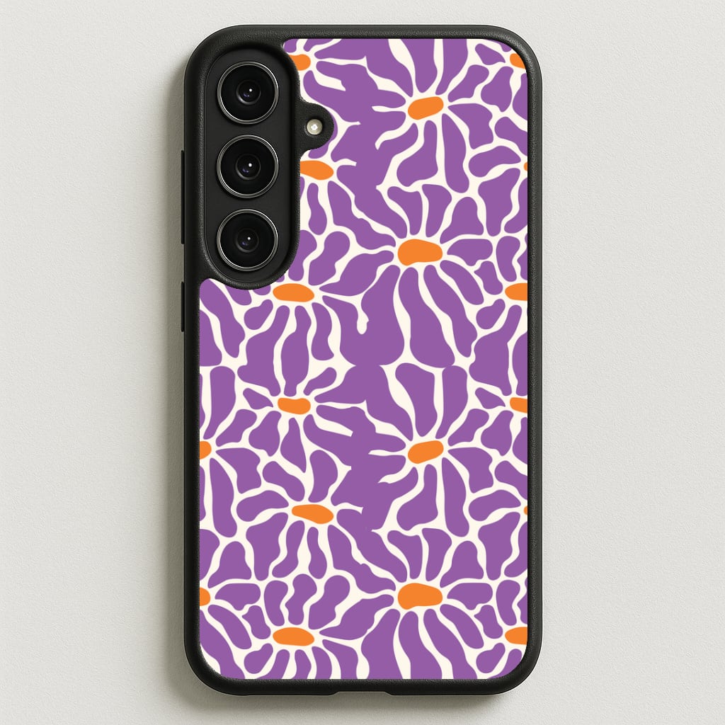 Purple Flowers - Summer Phone Case for Galaxy S25FE
