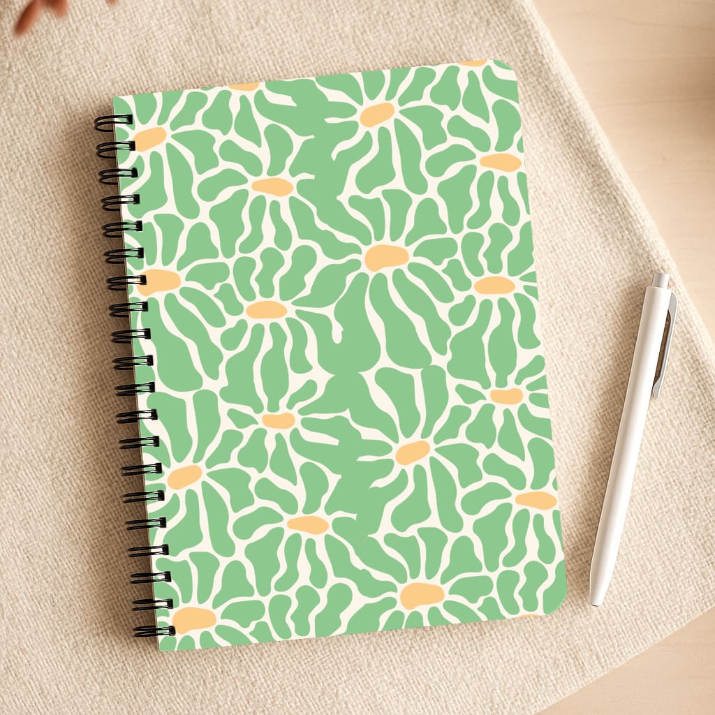 Green Flowers - Summer Notepad