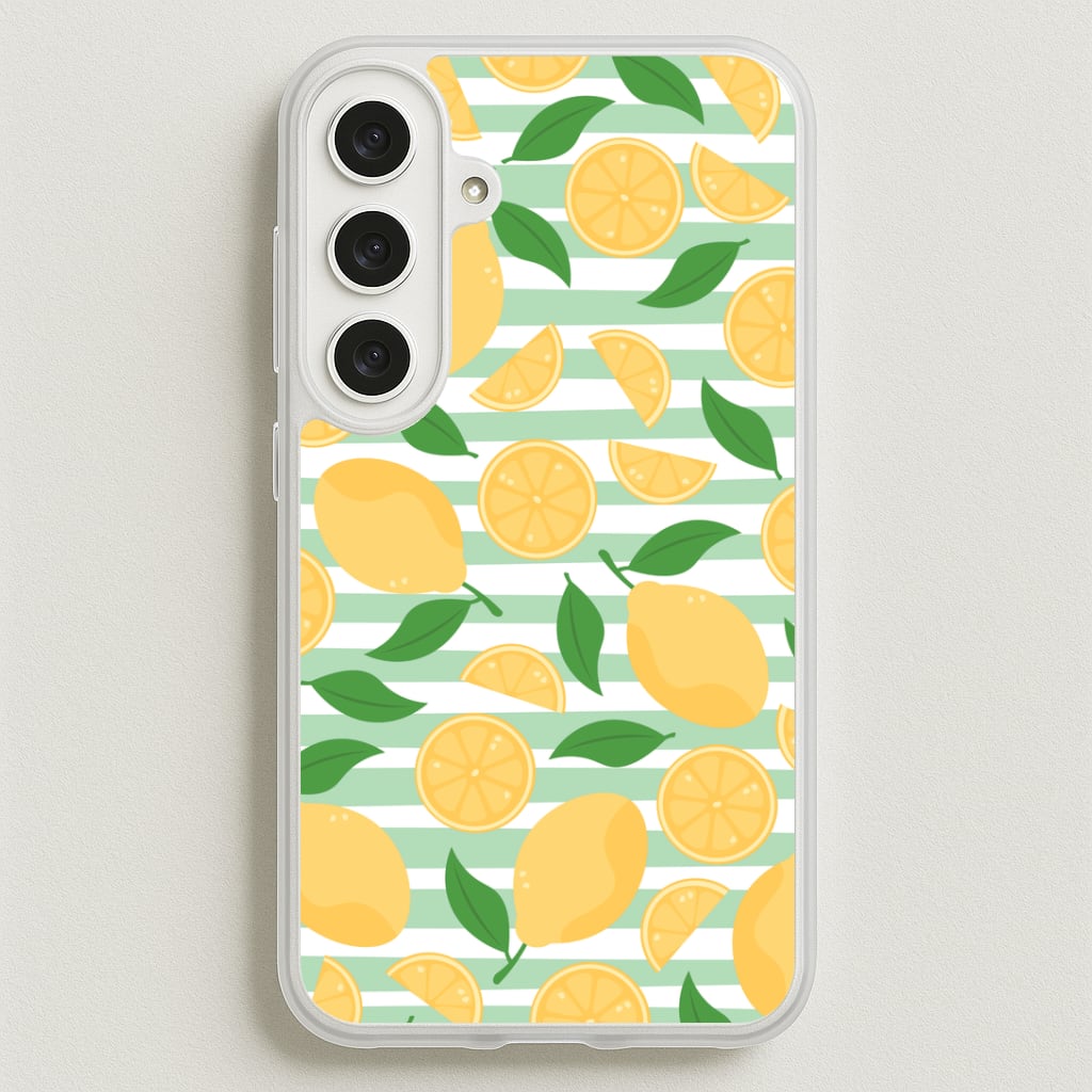 Lemons Pattern - Summer Phone Case for Galaxy S25FE