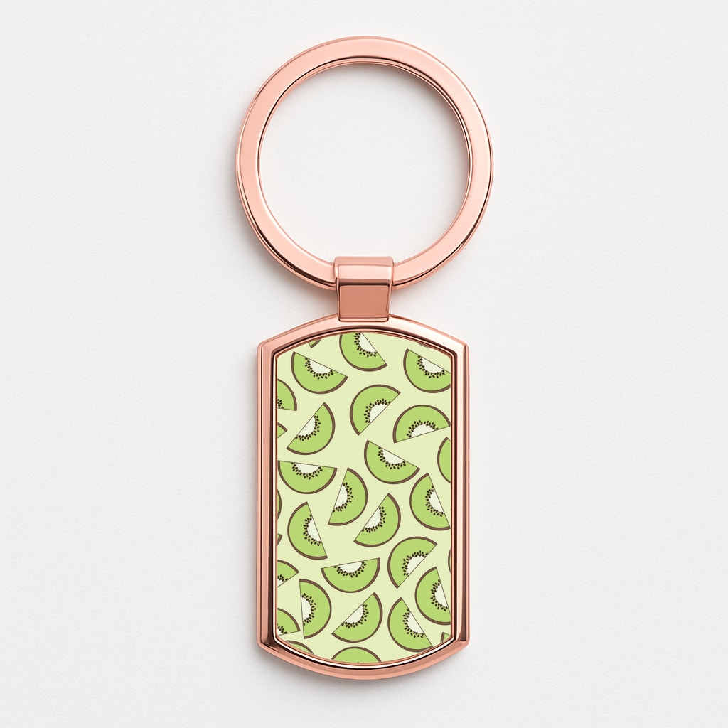 Kiwi Patterns - Summer Rose Gold Keyring