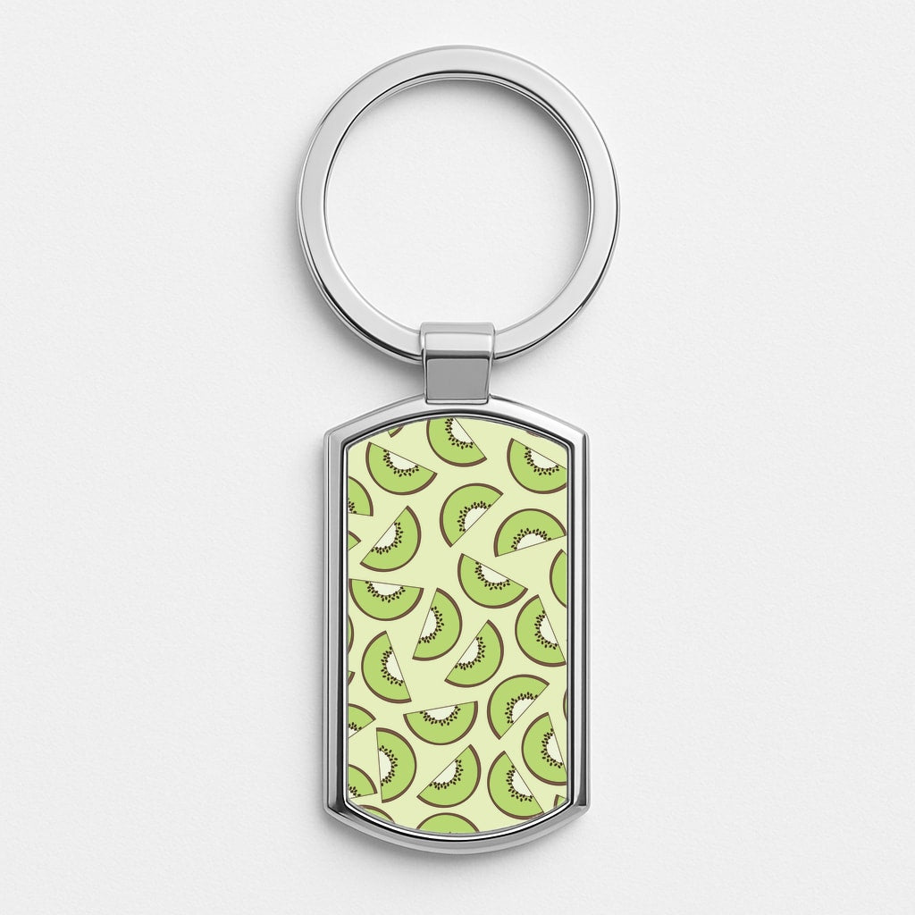Kiwi Patterns - Summer Silver Keyring