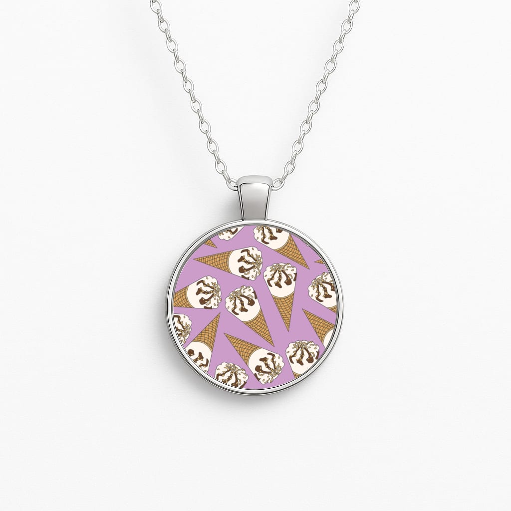 Netto - Ice Cream Patterns Circle Necklace