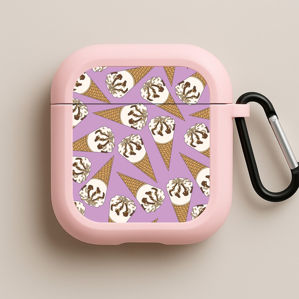 Netto - Ice Cream Patterns Pink AirPods Case