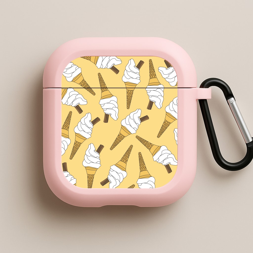 99s - Ice Cream Patterns Pink AirPods Case