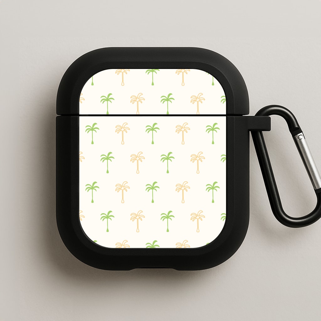 Green And Yellow Palms Pattern AirPods Case