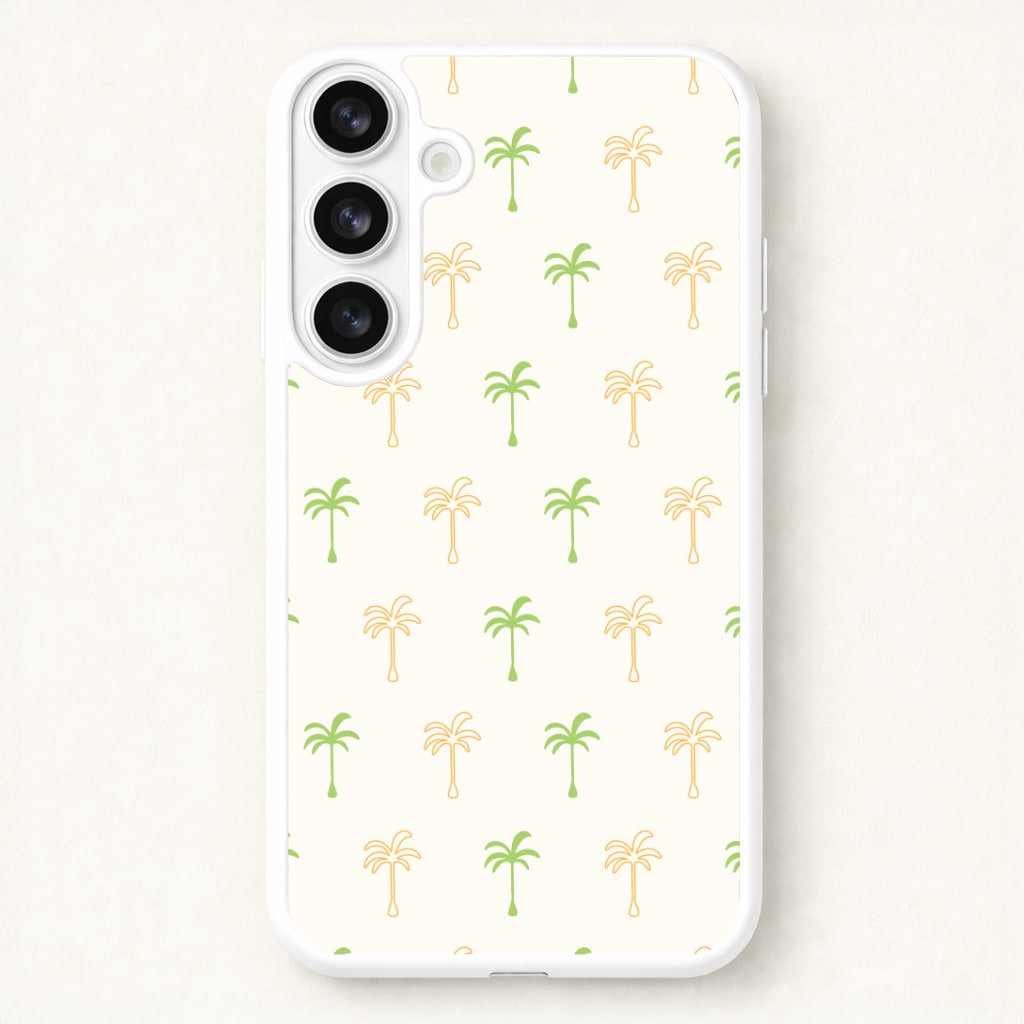 Green And Yellow Palms Pattern Phone Case for Galaxy S26