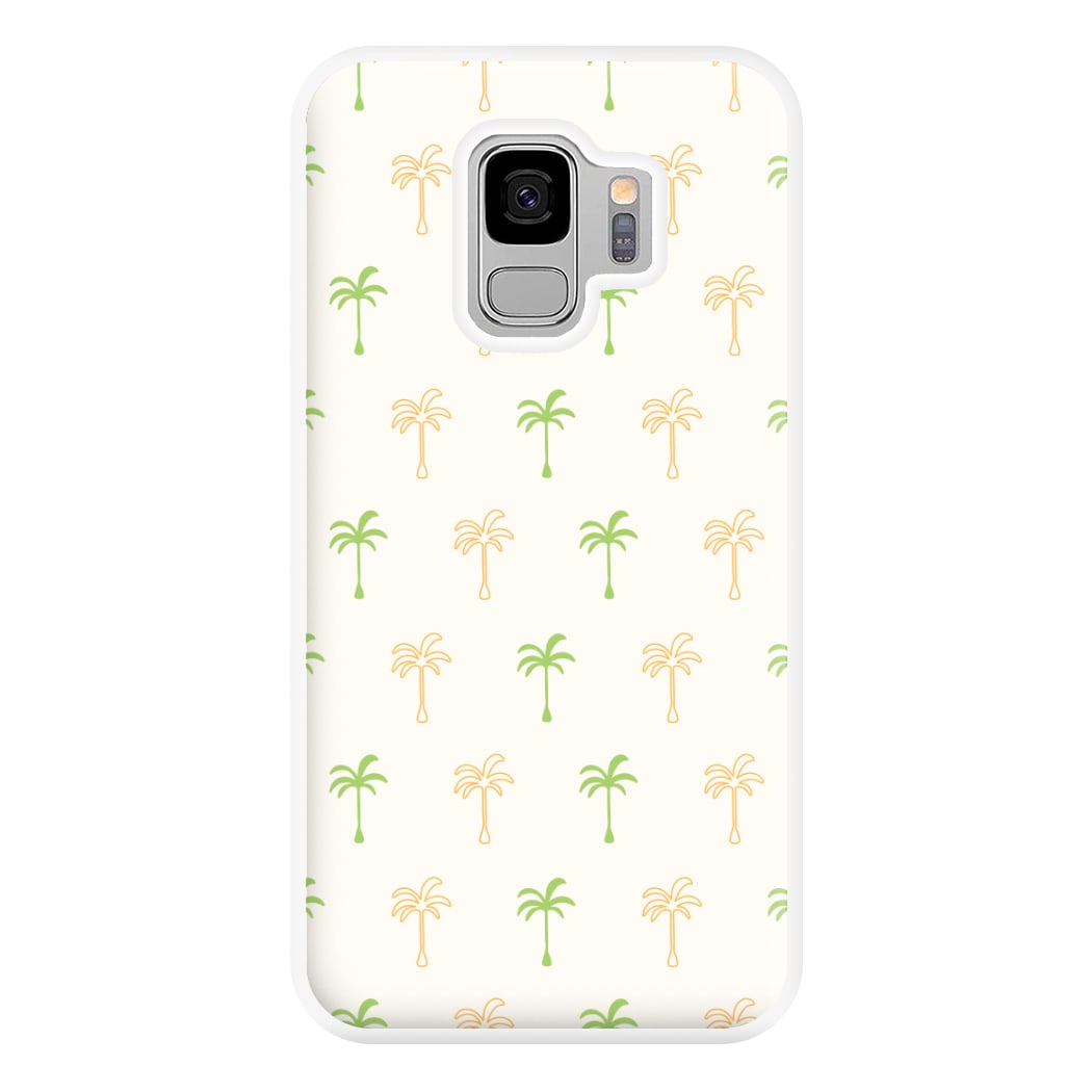 Green And Yellow Palms Pattern Phone Case for Galaxy S9 Plus
