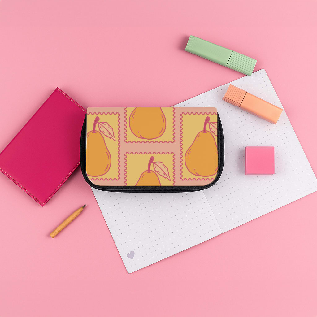 Pear Stamps Pattern Pencil Case