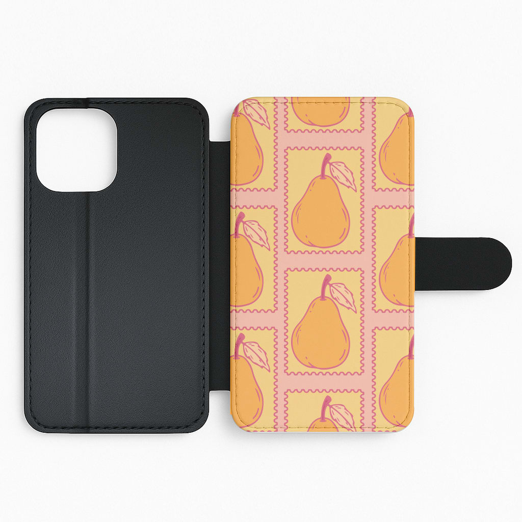 Pear Stamps Pattern Flip Phone Case