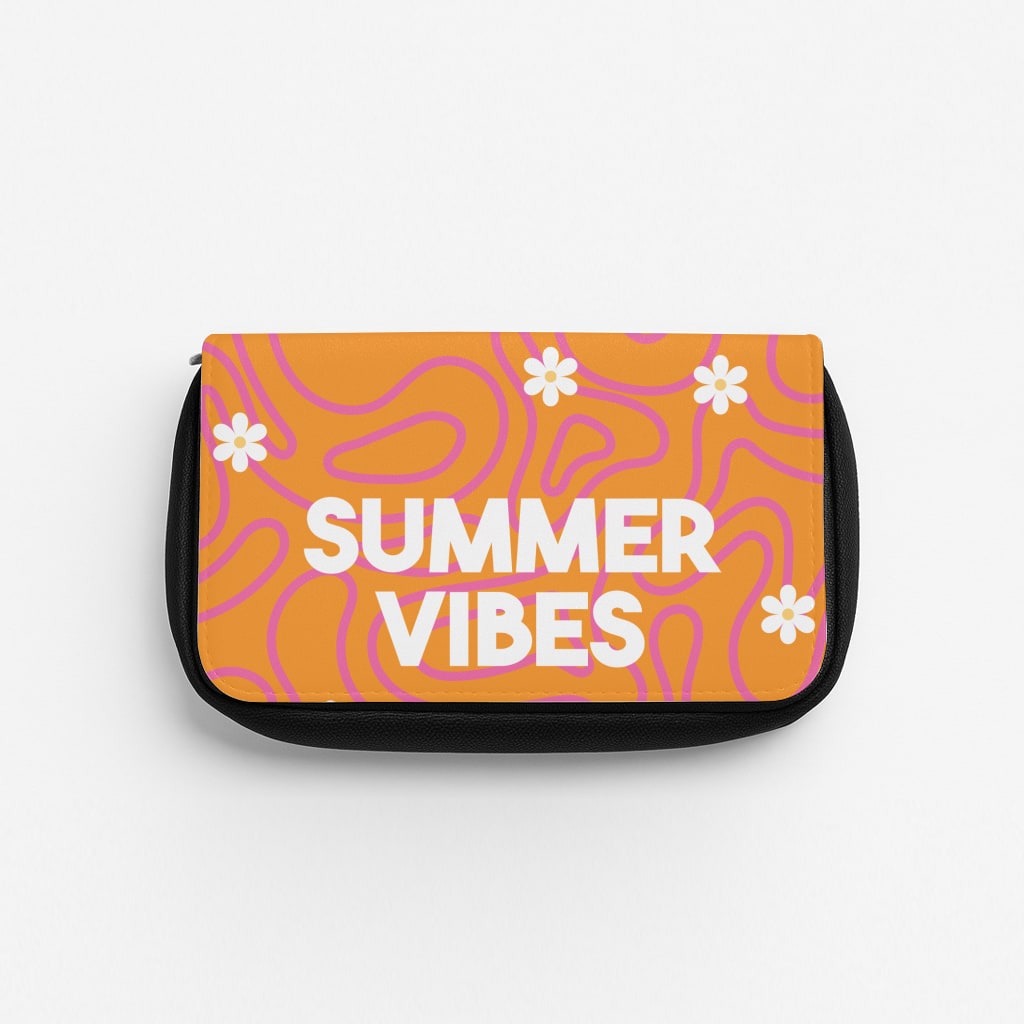 Summer Vibes Daisies Pencil Case
