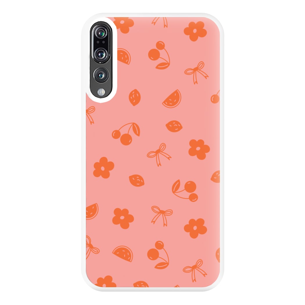 Coquette Orange Cherries Pattern Phone Case for Huawei P20 Pro