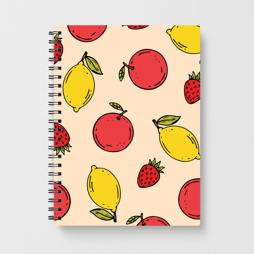 Sketched Summer Fruits Pattern Notebook