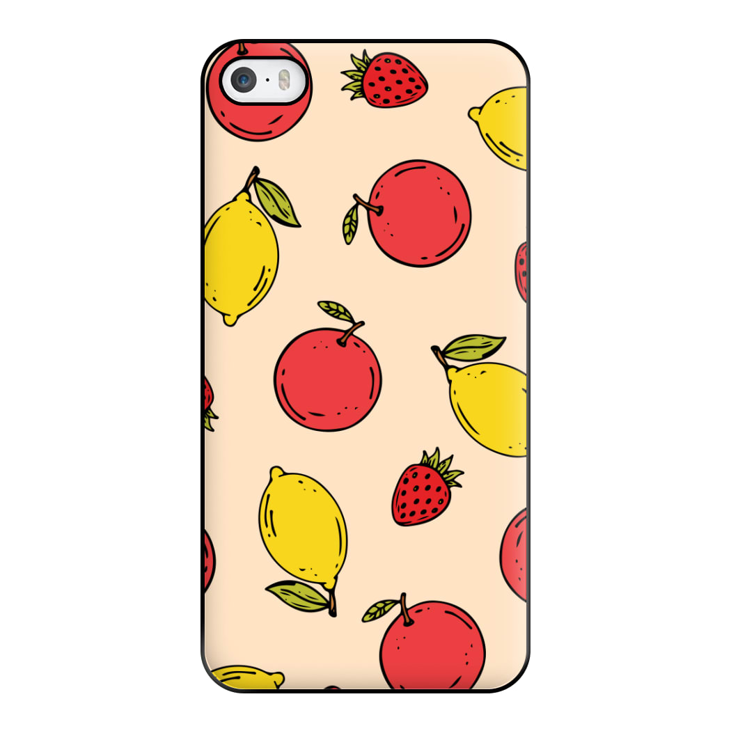 Sketched Summer Fruits Pattern Phone Case for iPhone 5 / 5s / SE 2016