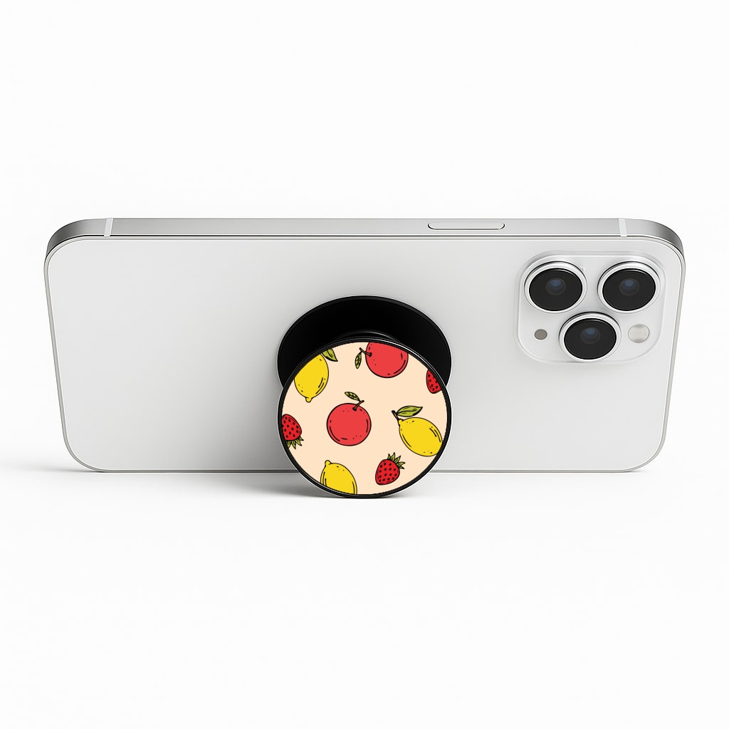 Sketched Summer Fruits Pattern Phone Stand