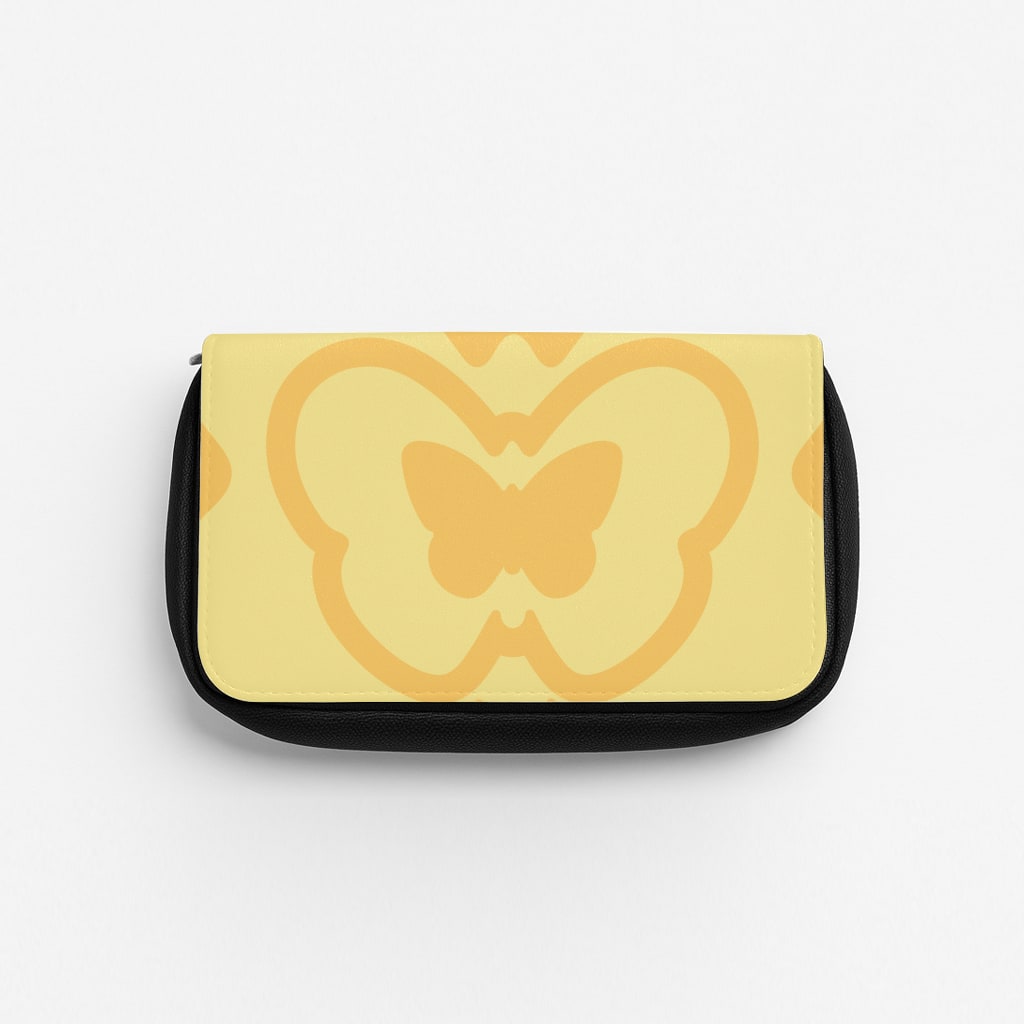 Abstract Orange Butterfly Pencil Case