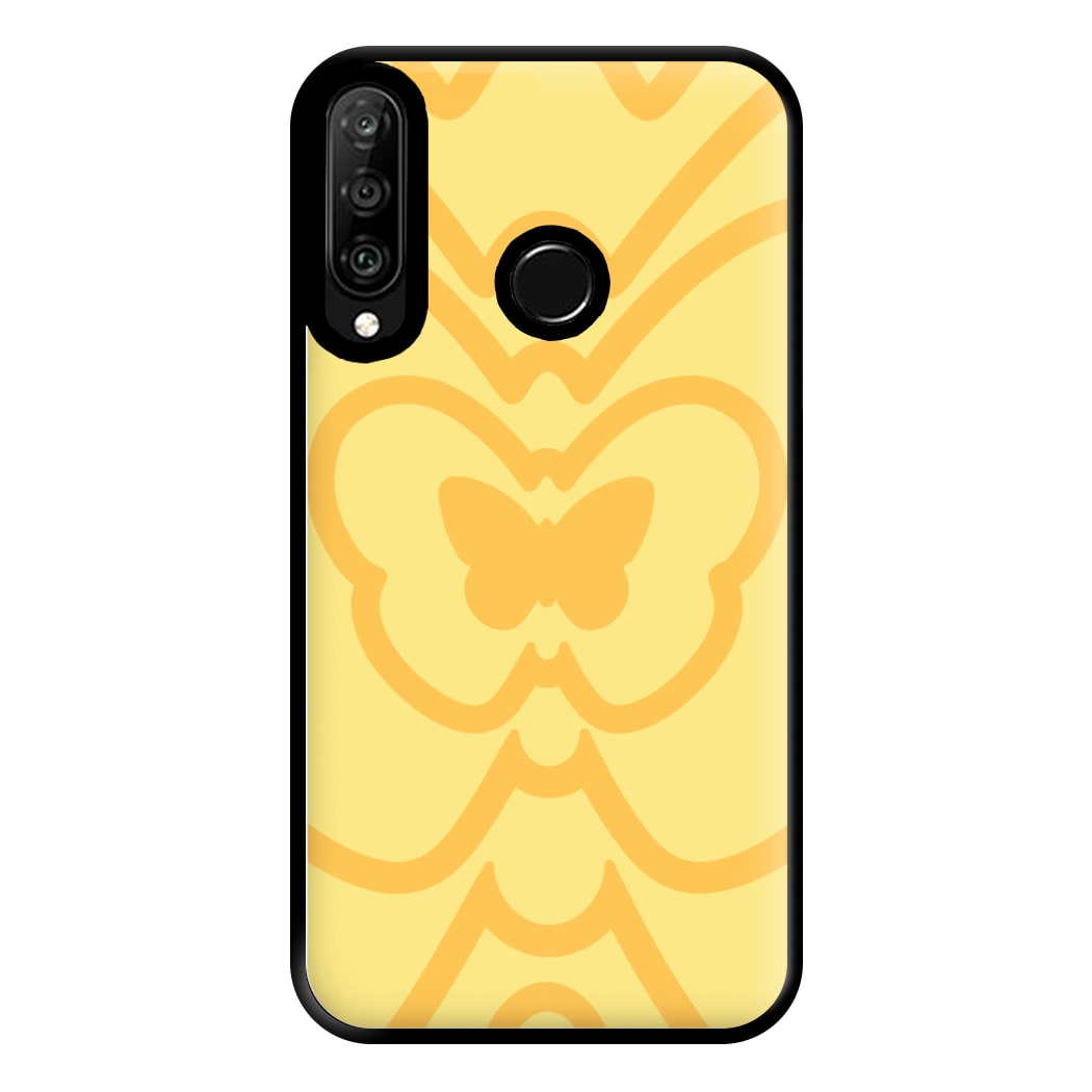 Abstract Orange Butterfly Phone Case for Huawei P30 Lite
