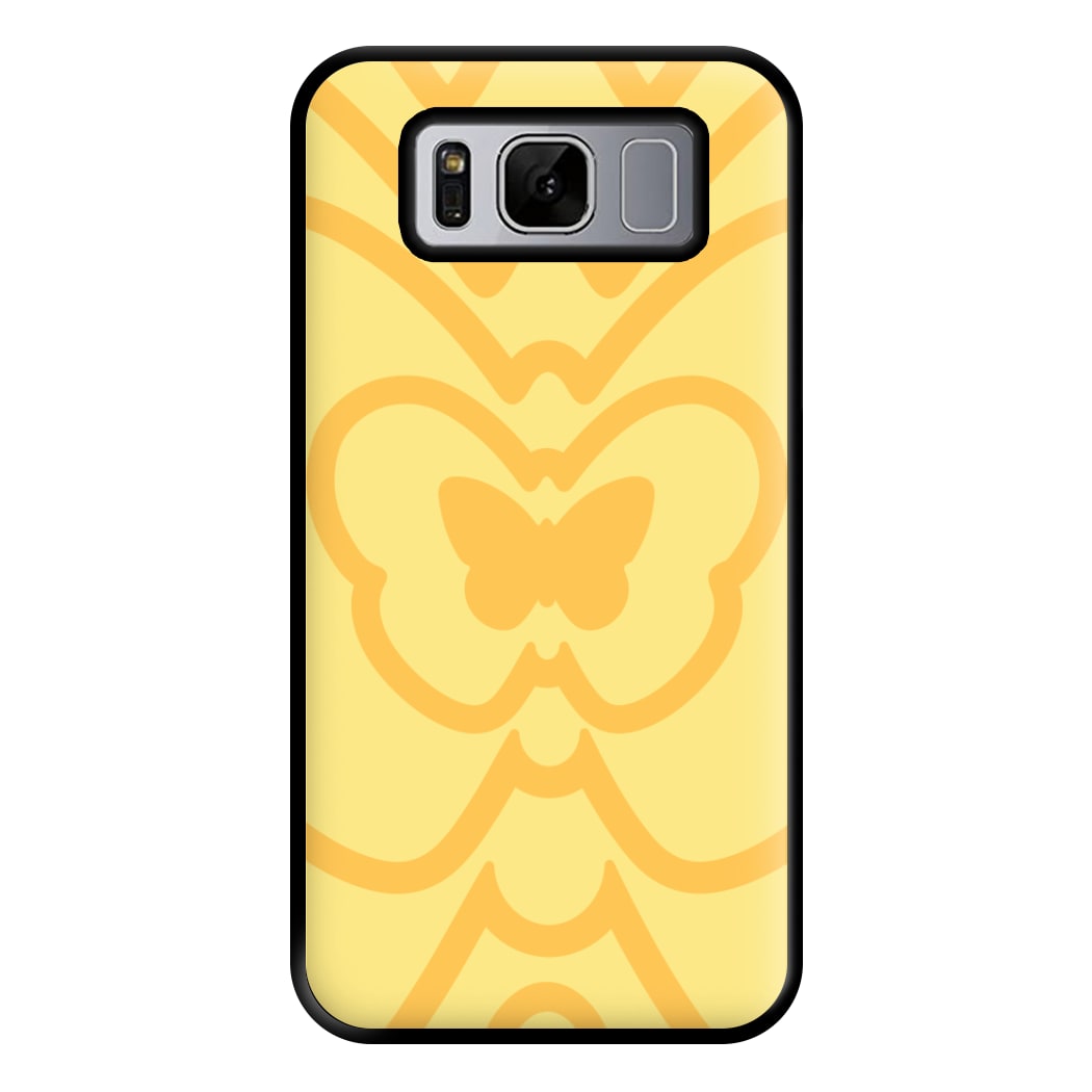 Abstract Orange Butterfly Phone Case for Galaxy S8 Plus