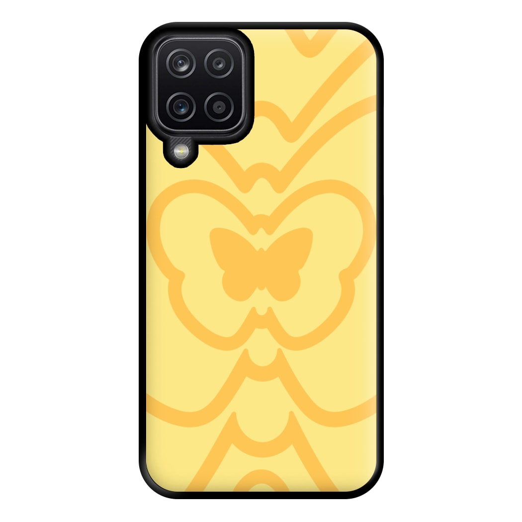 Abstract Orange Butterfly Phone Case for Galaxy A12