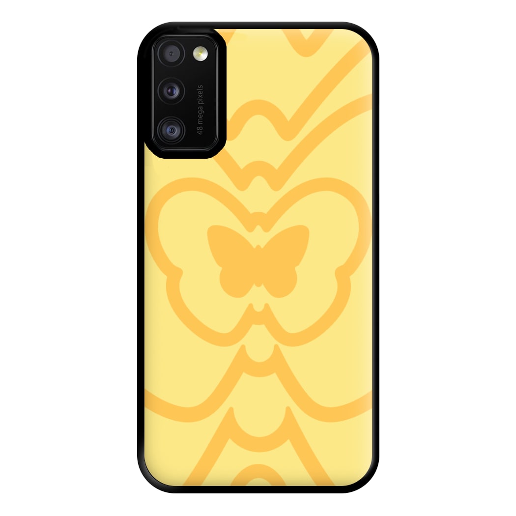 Abstract Orange Butterfly Phone Case for Galaxy A41