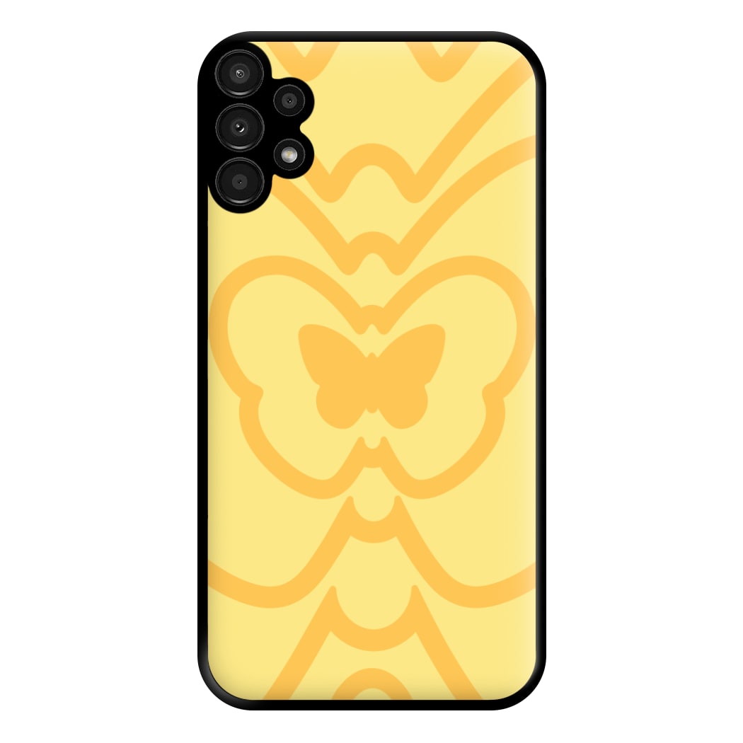 Abstract Orange Butterfly Phone Case for Galaxy A13