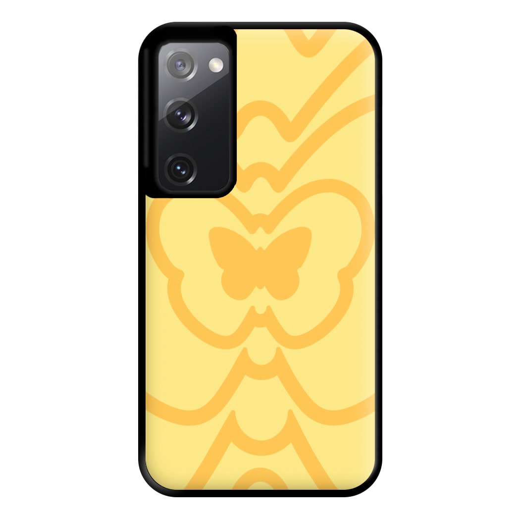 Abstract Orange Butterfly Phone Case for Galaxy S20FE