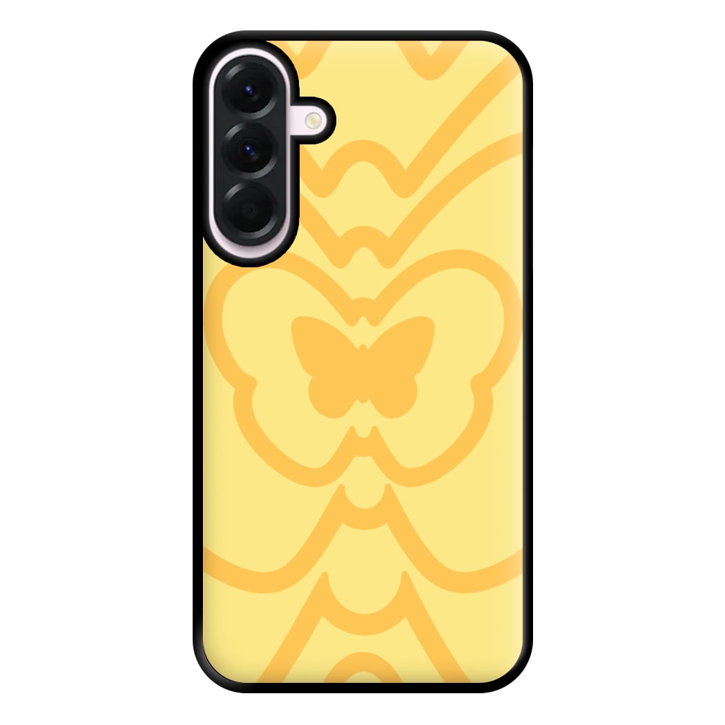 Abstract Orange Butterfly Phone Case for Galaxy A36