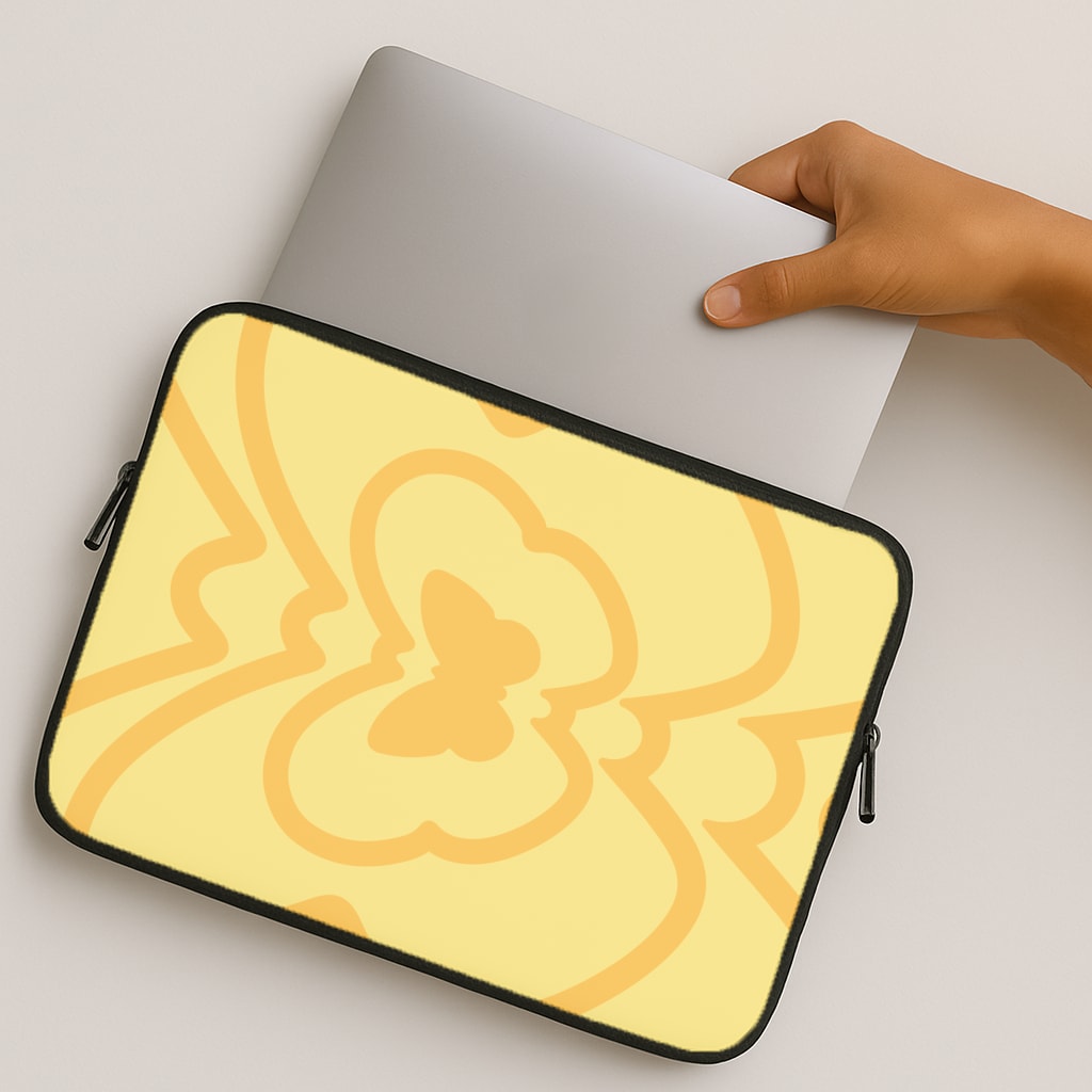 Abstract Orange Butterfly MacBook Case