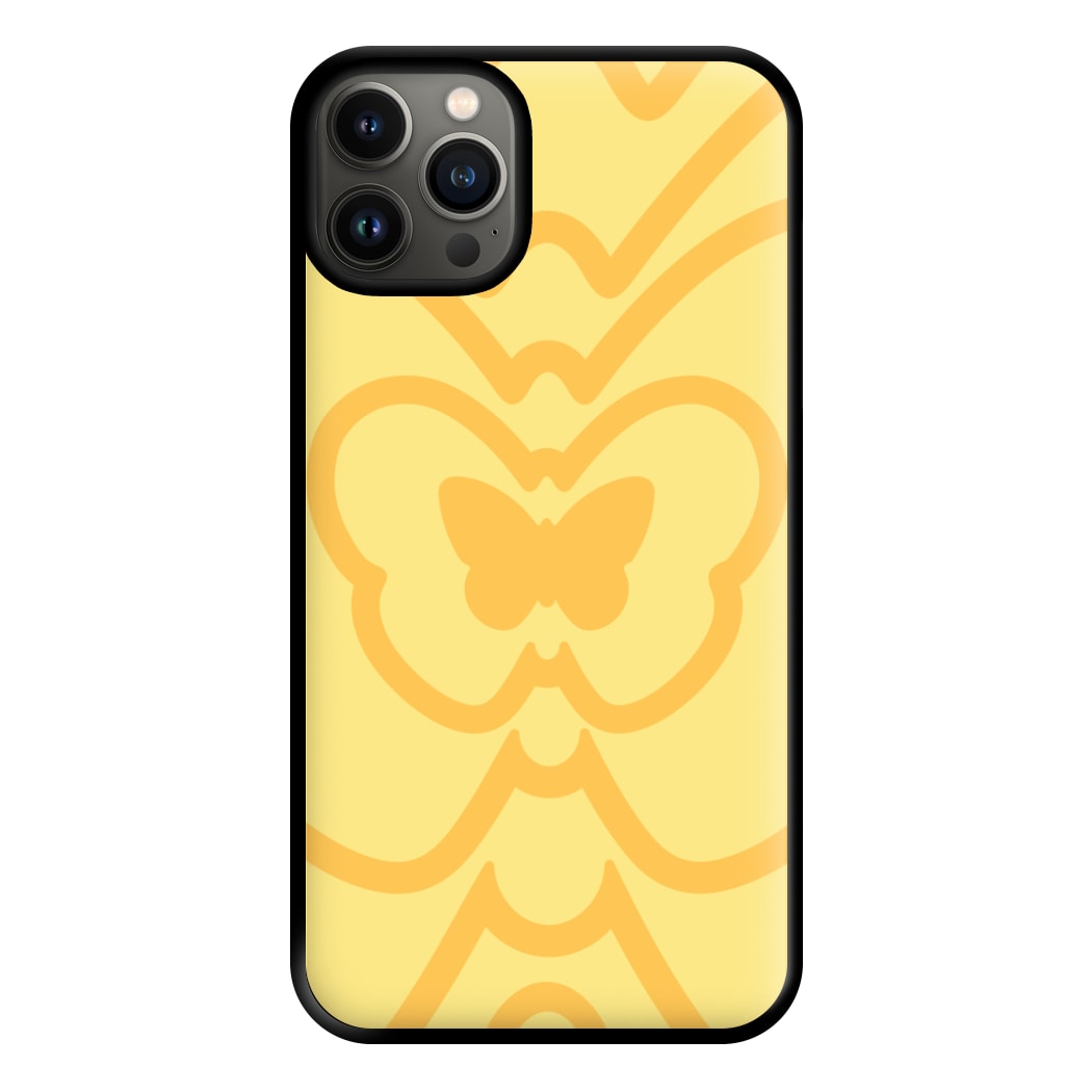 Abstract Orange Butterfly Phone Case for iPhone 13