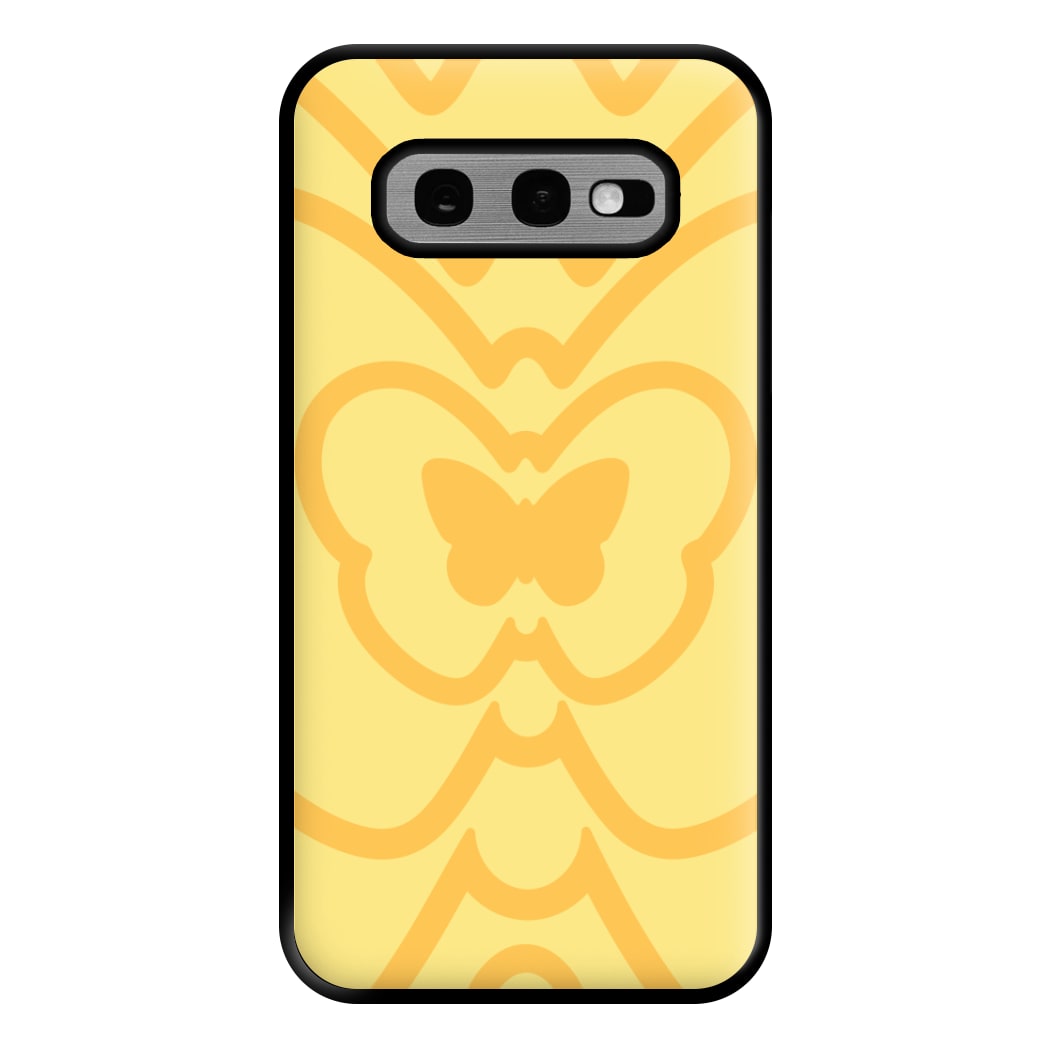 Abstract Orange Butterfly Phone Case for Galaxy S10e