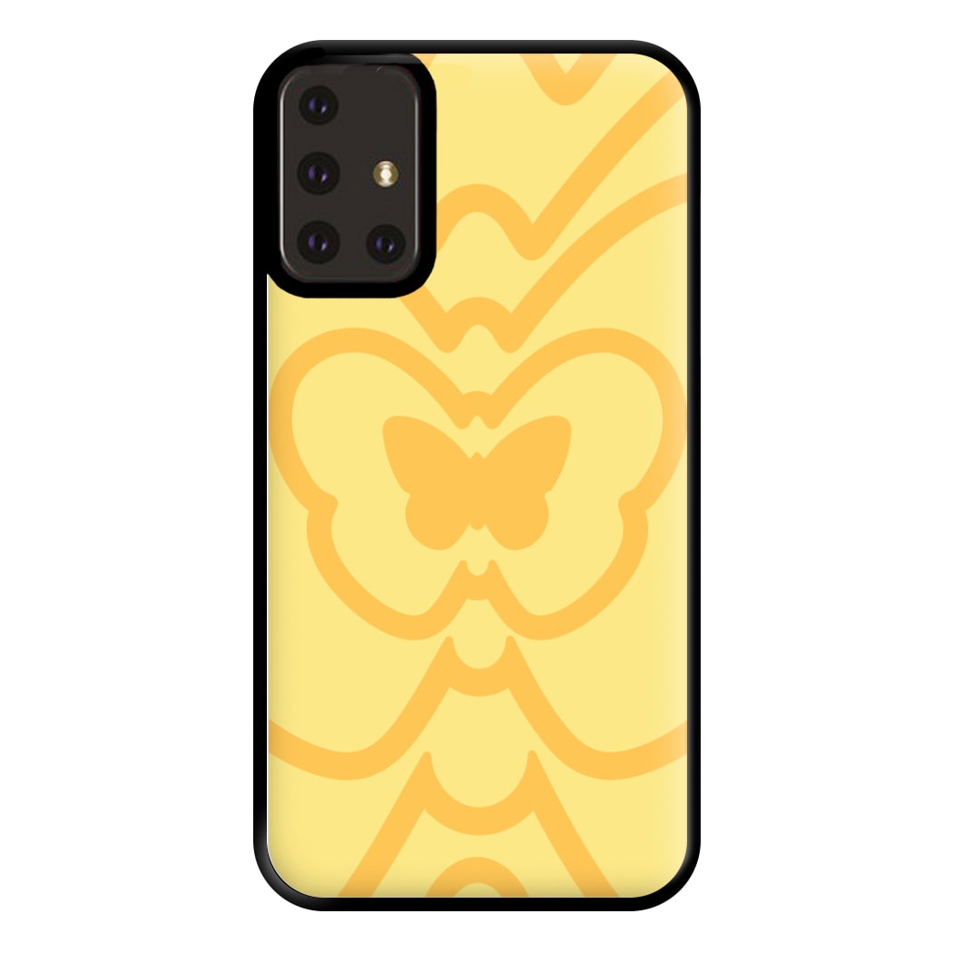 Abstract Orange Butterfly Phone Case for Galaxy A71
