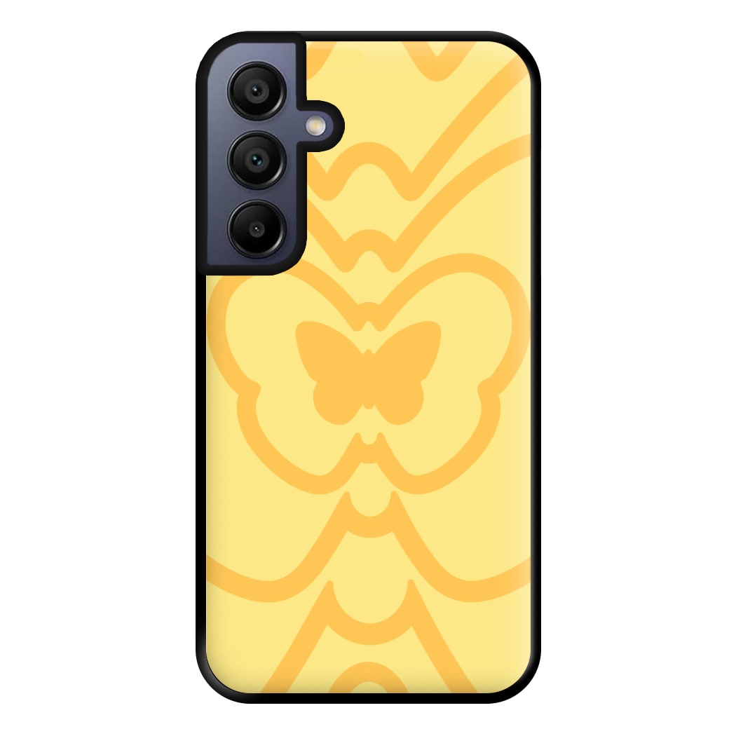 Abstract Orange Butterfly Phone Case for Galaxy A16