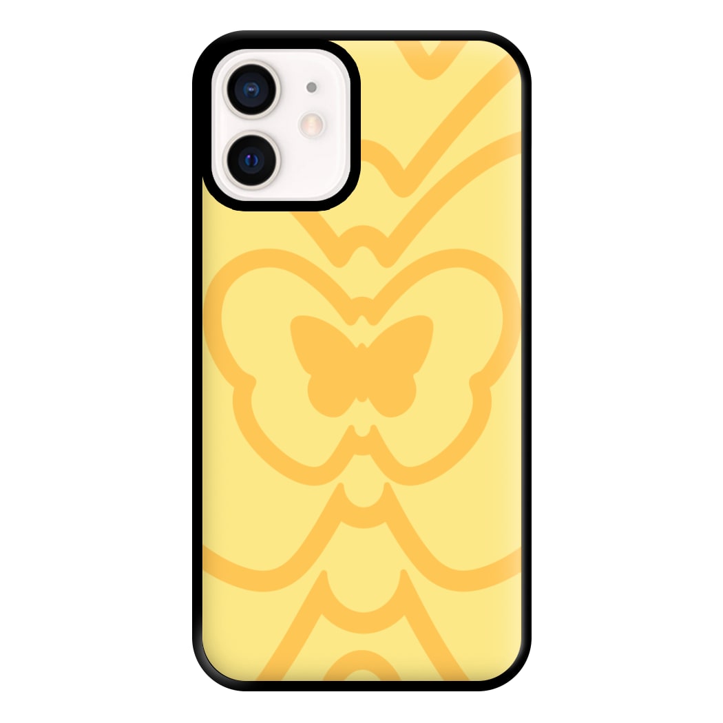 Abstract Orange Butterfly Phone Case for iPhone 13 Mini